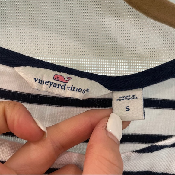 Vineyard Vines Short-Sleeve Stripe Boatneck Top S - Picture 6 of 8
